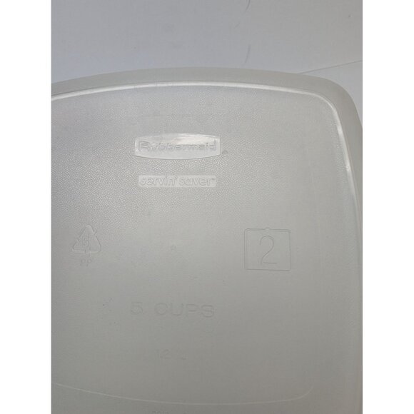 Vintage Rubbermaid 5 Cups #2 Square Container Almond Lid - Picture 4 of 10